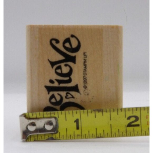 Stamp "Believe" Stampin' Up! ©1997 2" x 1 3/4" - Picture 4 of 4